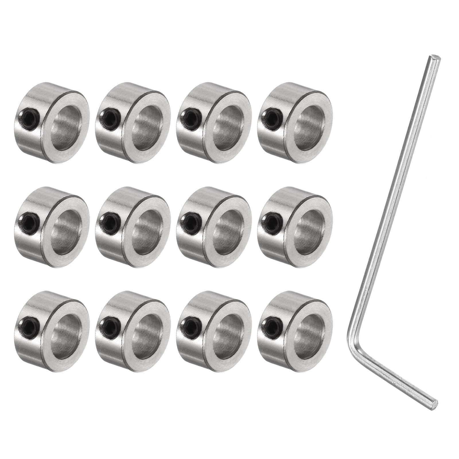 Stainless Steel Shaft Collars - 12 Pack -1