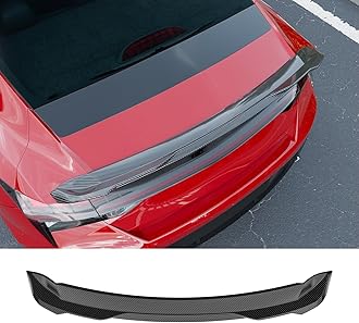 Xipoo Spoiler Compatible with 2021-2025 Elantra Trunk Lip Rear Spoiler Glossy Carbon Fiber Trunk Wing Replacement for 2021 2022 2023 2024 2025 Elantra Accessories