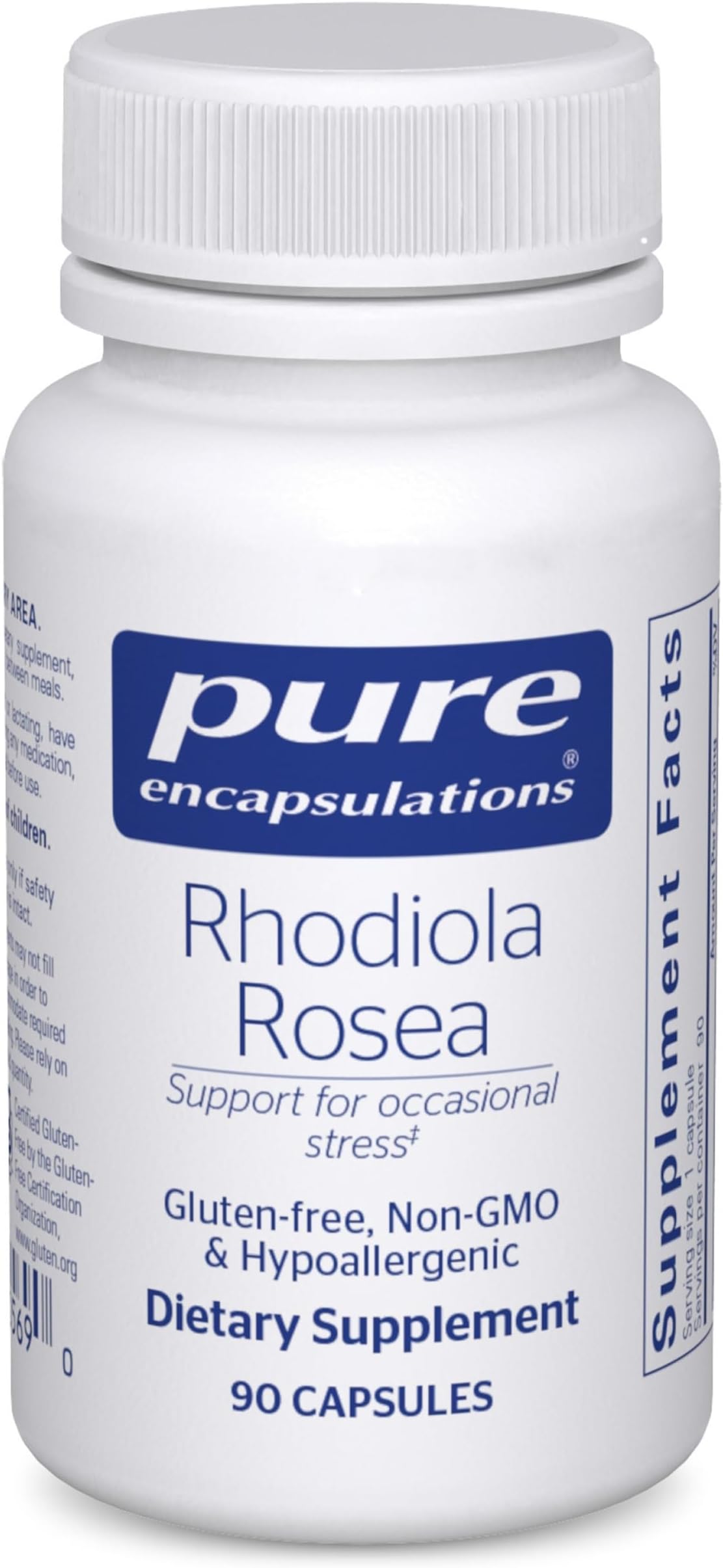 Rhodiola Rosea - for Occasional Stress, Endurance & Fatigue Relief* - with Adaptogens - Gluten Free & Vegan - 90 Capsules