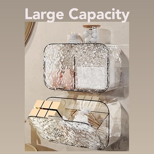 Miniatura 4 de Organizador de baño, organizador de ducha con tapa, adhesivo para almacenamiento de ducha, estante de ducha de plástico, estante de ducha multiusos