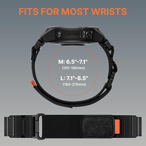 Miniatura 2 de Bandletic Compatible con Garmin Instinct Watch Band - Correa de nailon resistente de ajuste rápido de 0.866 in para Fenix 8 E 1.850 in7 6 Pro5
