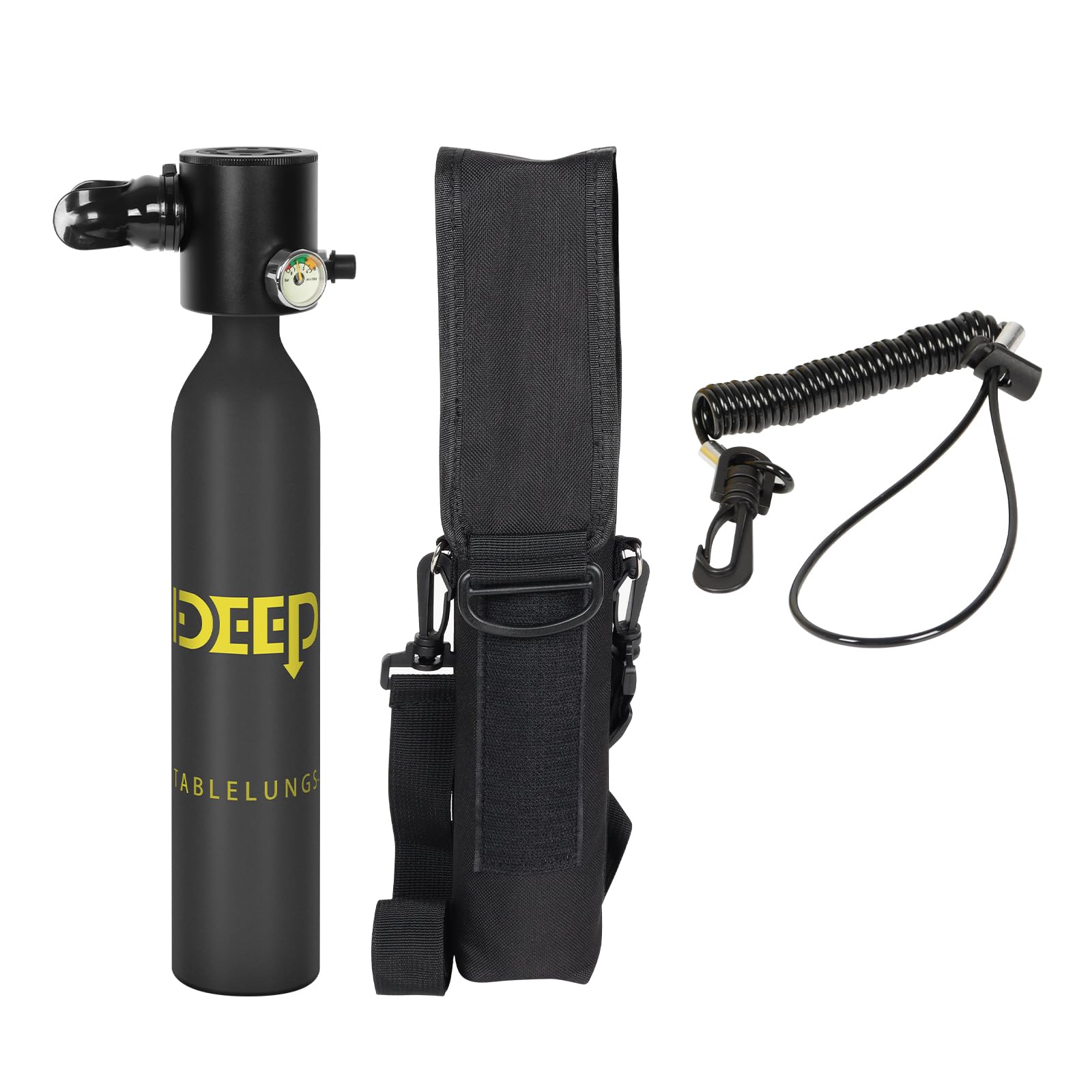 DIDEEP Scuba Tank Diving, 0.5L Capacity Mini Scuba Tank,Dive Portable Lungs for 7-10 Minutes Underwater Breathing, Reusable Diving Lung Tank Suitable for Emergency Rescue Underwater Exploration
