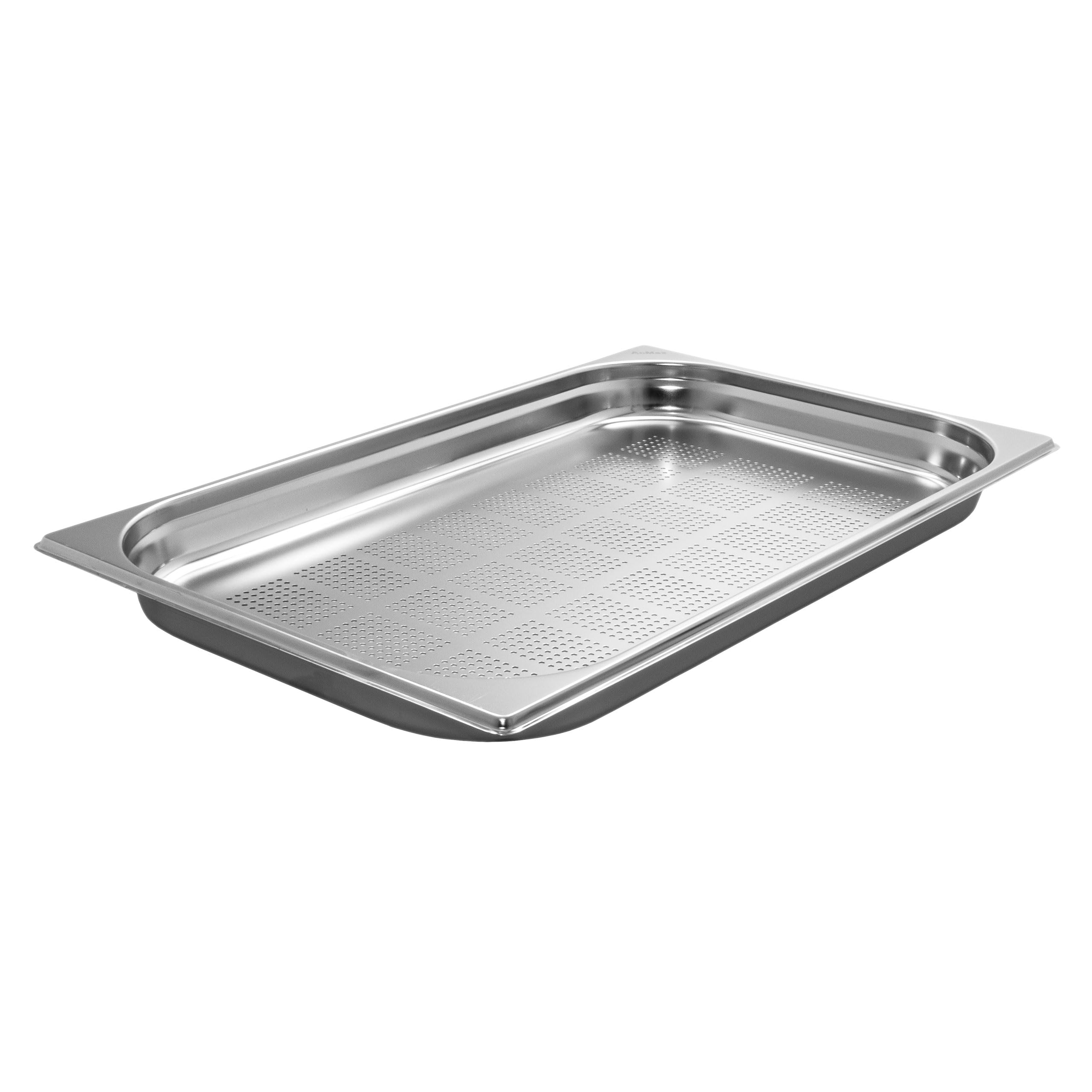 6 recipientes GN 1/1 Gastronorm de acero inoxidable 5,0 litros de profundidad 40 mm Gastronorm perforados