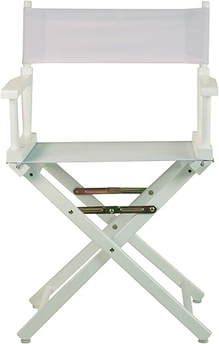 Miniatura 6 de Casual Home - Silla de director de 18.0 in, marco blanco con lienzo blanco