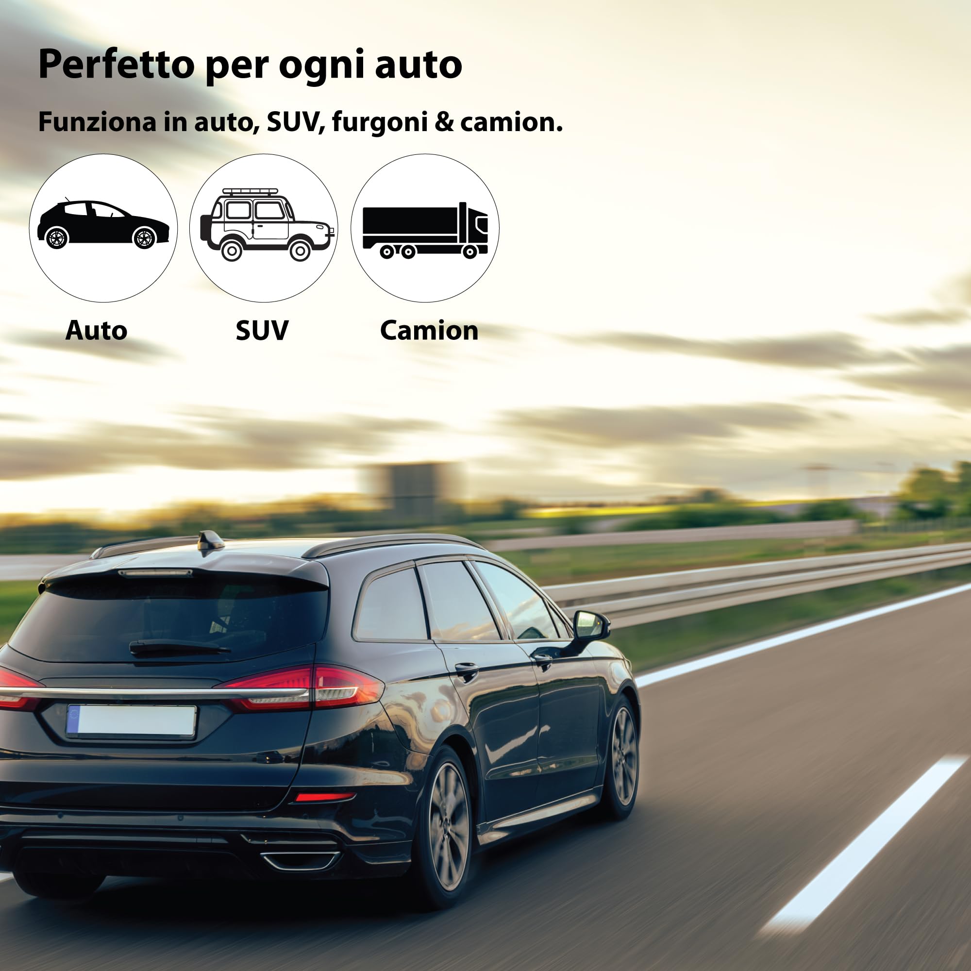 Technaxx TX-320, Wireless Car Play & Android Auto Display 7” per Apple Car Play e Android Auto con Bluetooth 5.0, trasmettitore FM, AUX, altoparlante incorporato, supporto per cruscotto/parabrezza