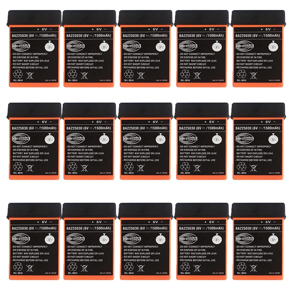 BALOLO 15-Pack Ba225030 6V 1500mAh Ni-Mh Battery for HBC Pump Truck Remote Control Battery