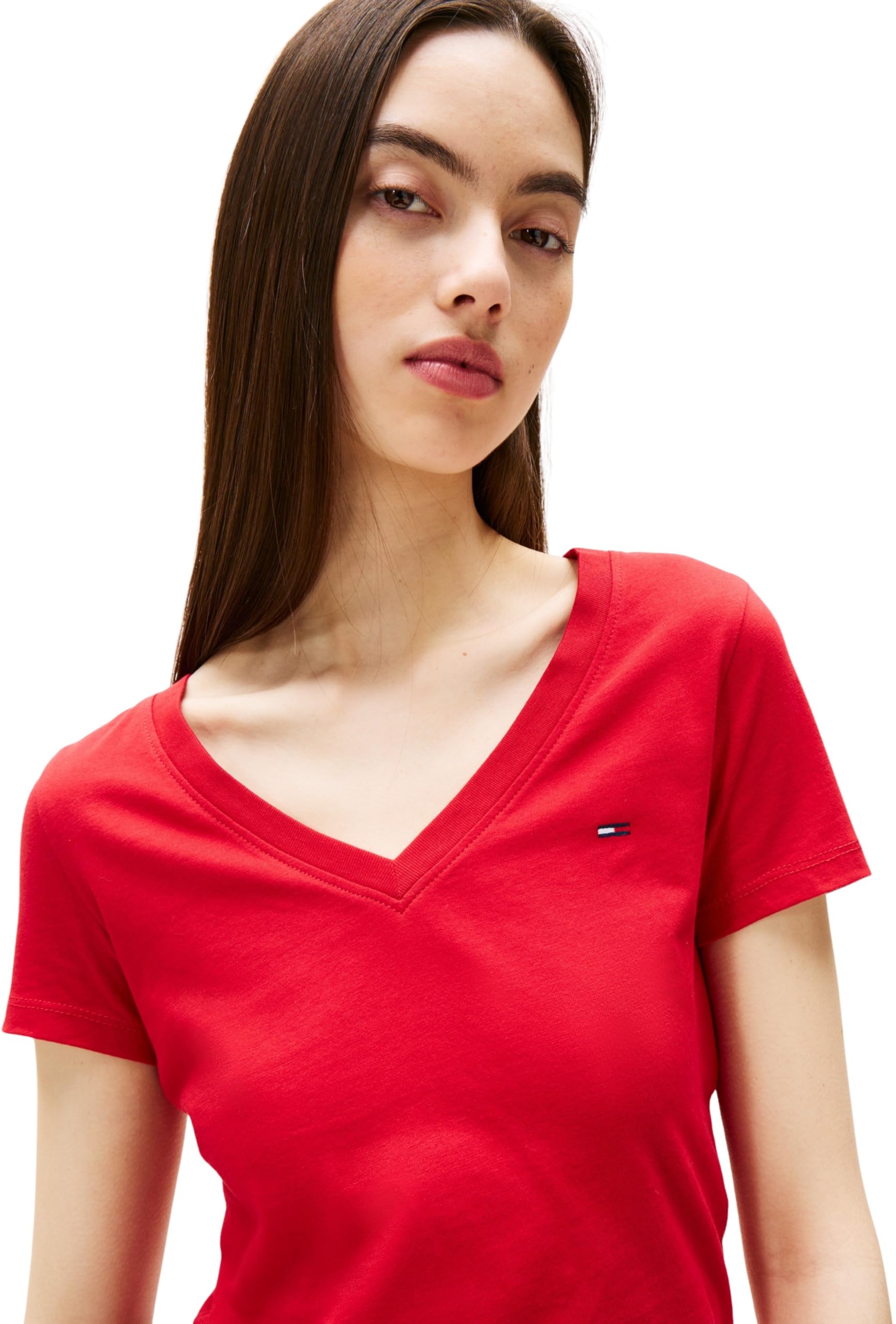 Tommy Jeans Damen 2er Pack T-Shirts Kurzarm mit V-Ausschnitt – Bild 2