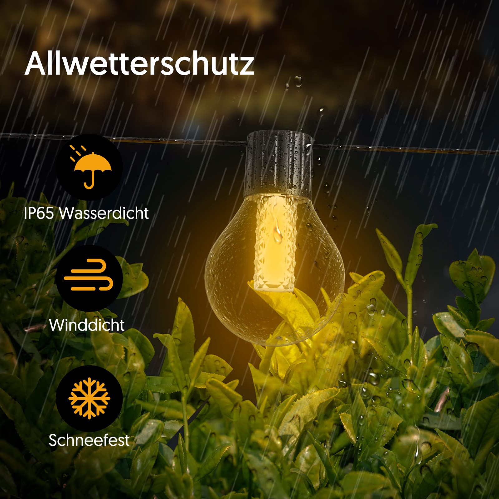 Avatar Controls Guirlande Lumineuse Extérieure Dimmable 15m, APP& Contrôlé Guinguette 25 LED G40 Ampoules Incassable Étanche IP65, Raccordable Lumières Suspendues pour Patio Fête Chaude Blanc