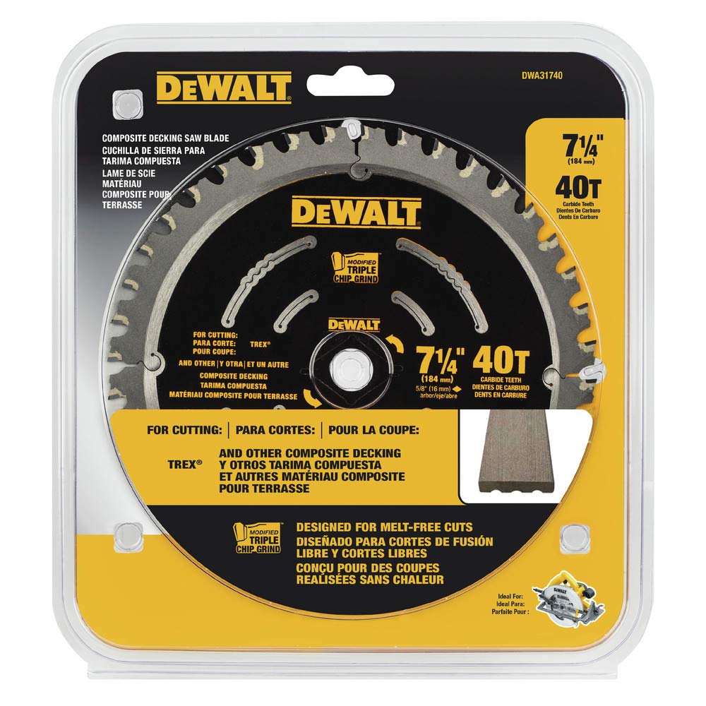 DeWalt dwa31740 compuesto hoja de estrella, 7 – 1/4 "