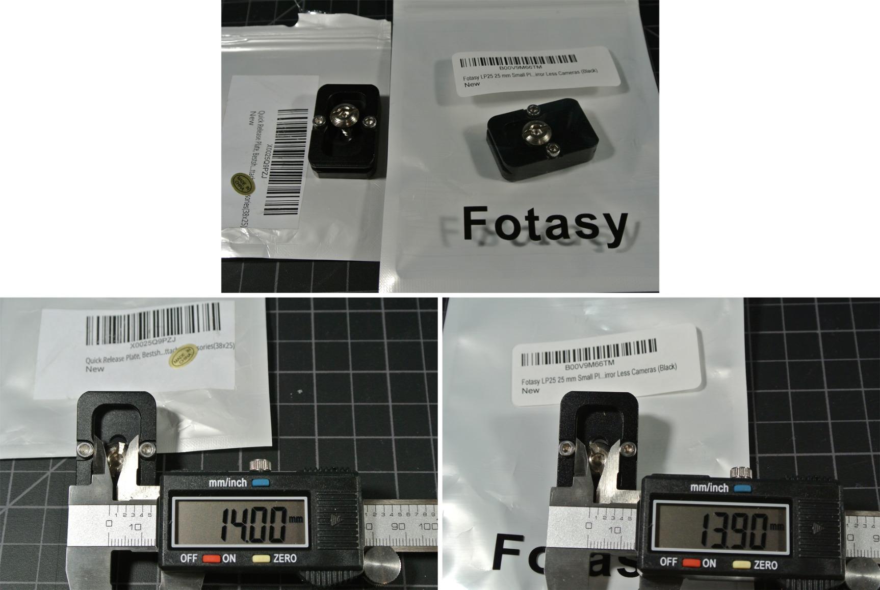 25mm plates with stop pins might all be identical, problem is finding a clamp they'll fit on neatly.