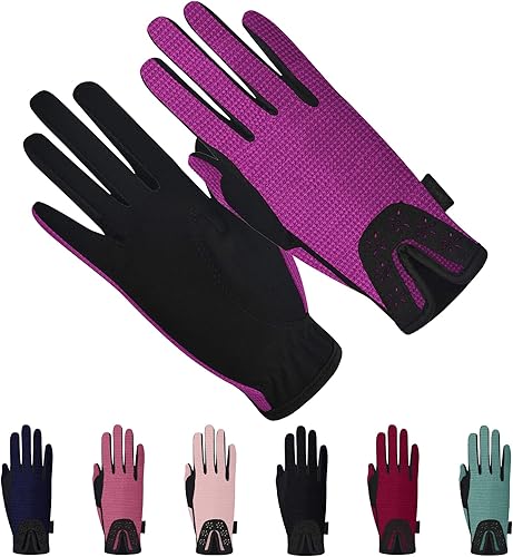 Miniatura 42 de Thapower Guantes de equitación para mujer, guantes de equitación de invierno, guantes de equitación para mujer, jóvenes, niñas, para exteriores