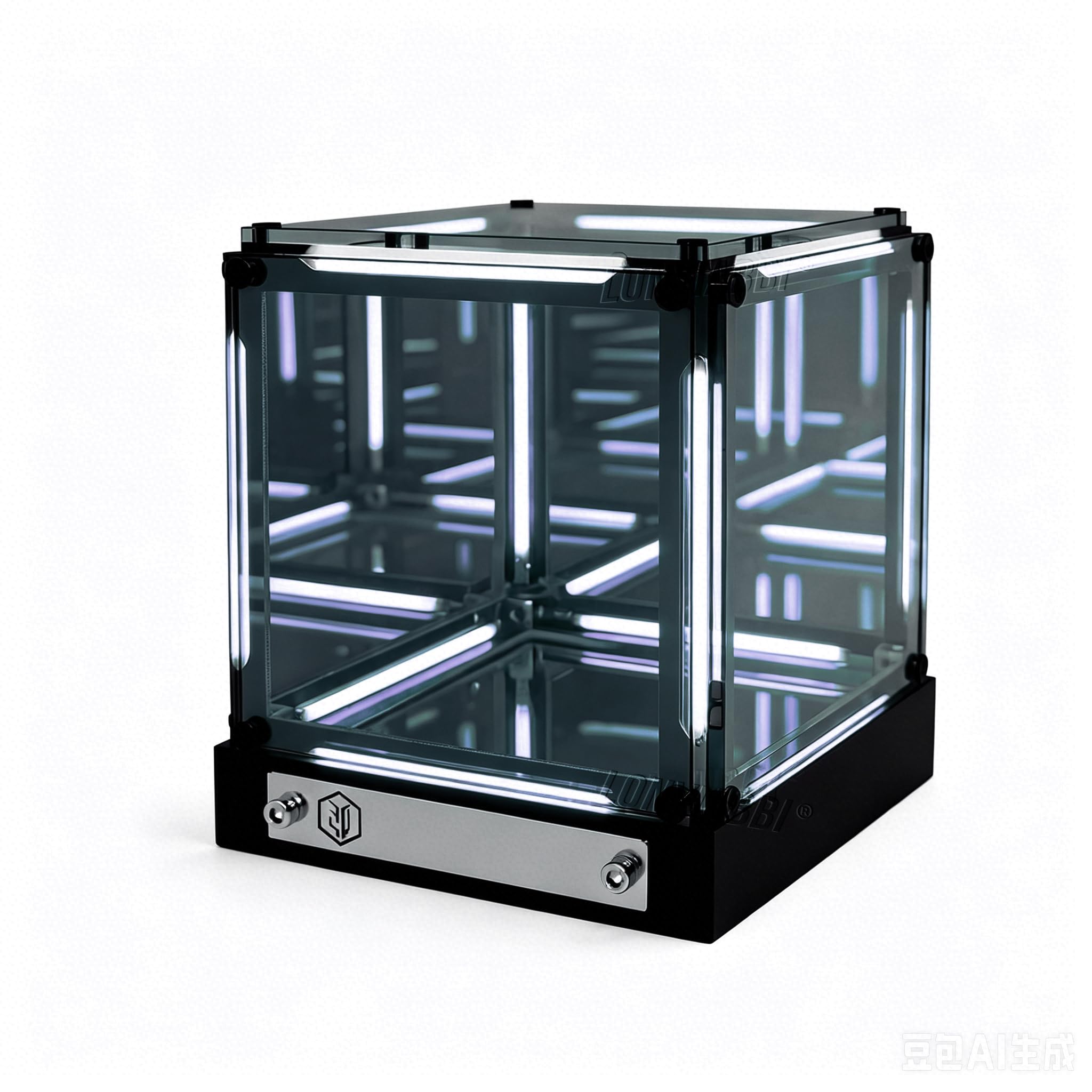 Mirror Cube Lamp 4D LED USB-C Rechargeable Touch | 4D Mirror Effect with Futuristic Ambient Light for Desk, Bedroom and Gaming Decor