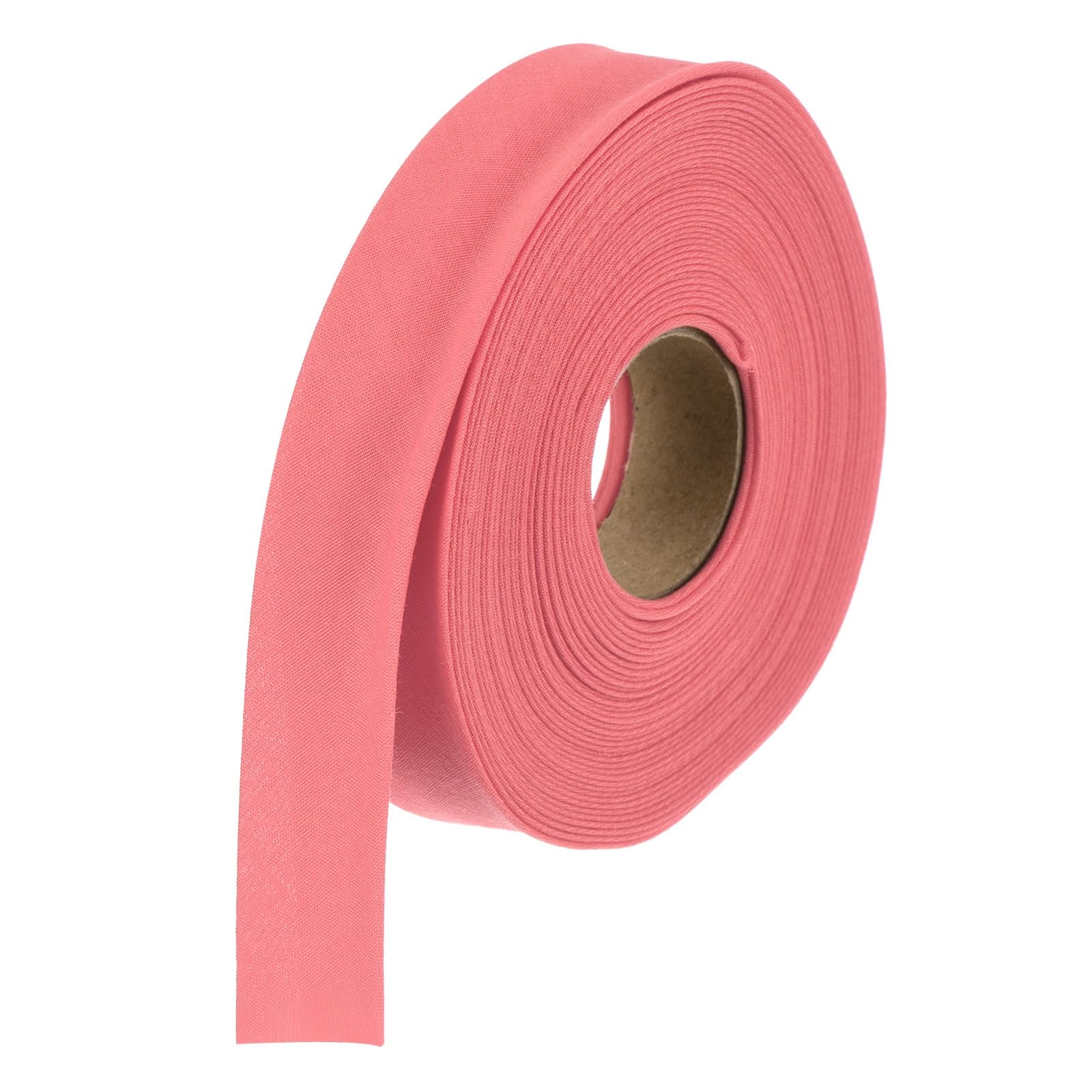 sourcing map 1 Inch Double Fold Bias Tape Polyester Continuous Bulk Bias Tape for Sewing, Seaming Quilting Hemming Binding Crafts (Watermelon Red 6 Yards)