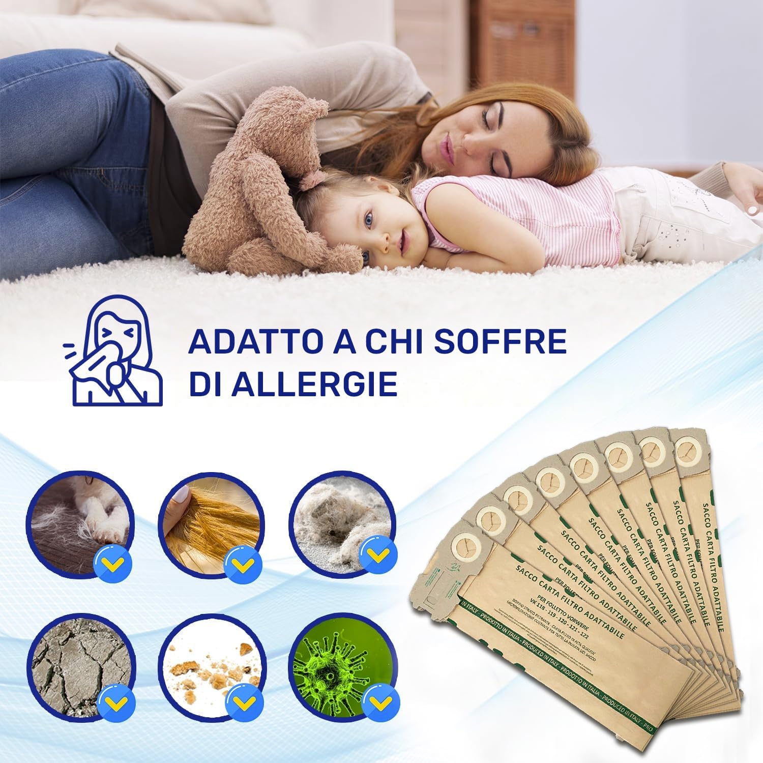 30 Sacchetti Per Aspirapolvere Adatti Per Vorwerk Kobold 118, 119 - 6