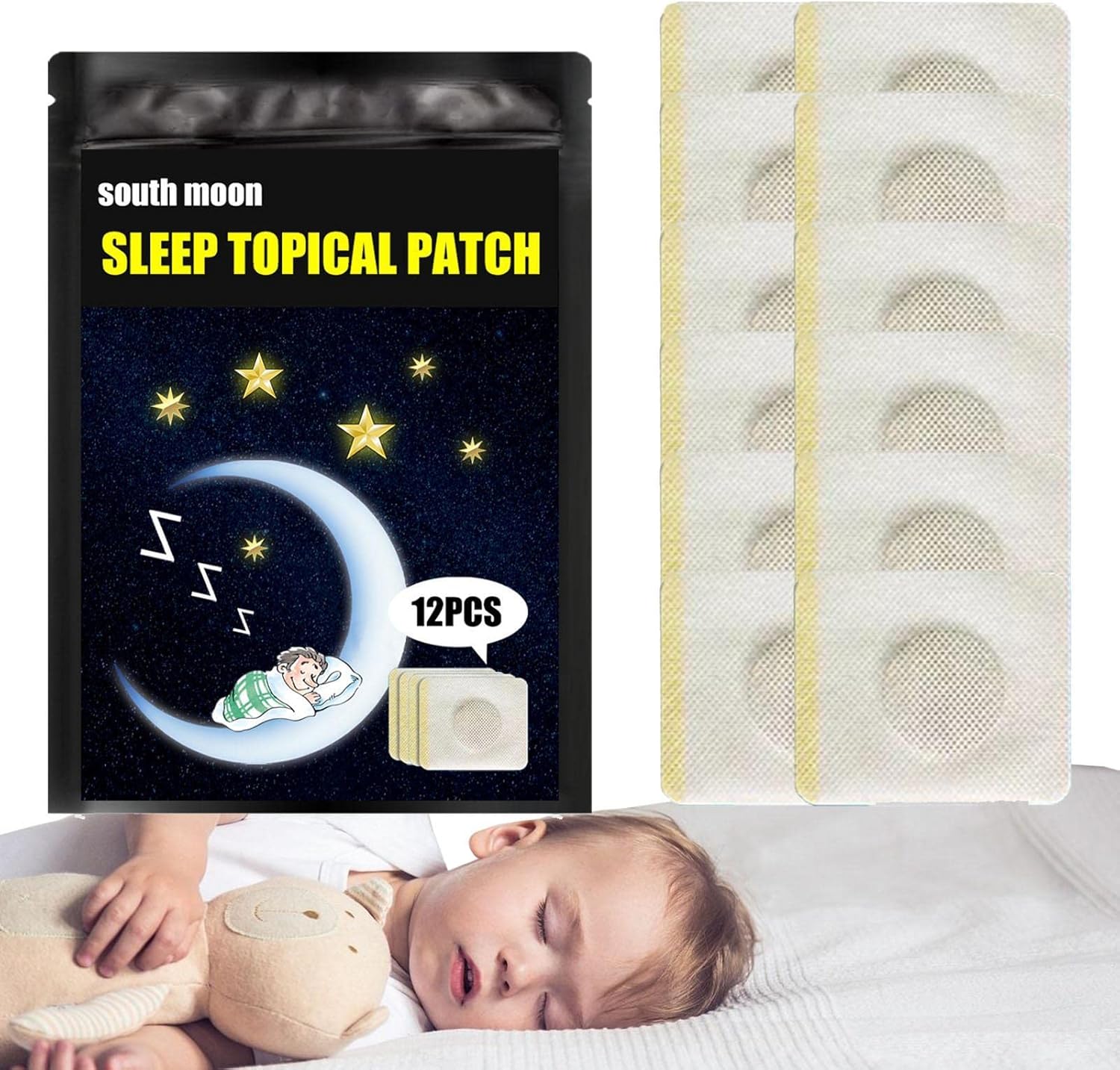 Teckey 12PCS Sleep Aid Patches PlantBased Safe Sleep Aid Stickers