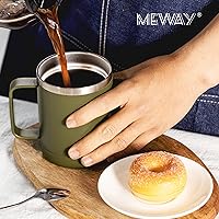 Vista 18 de MEWAY 12oz Coffee Mug With Handle 8 Pack Bulk,Stainless Steel Insulated Travel Tumblers With Sliding Lid,Double Wall Vacuum Camping Cup for Hot &