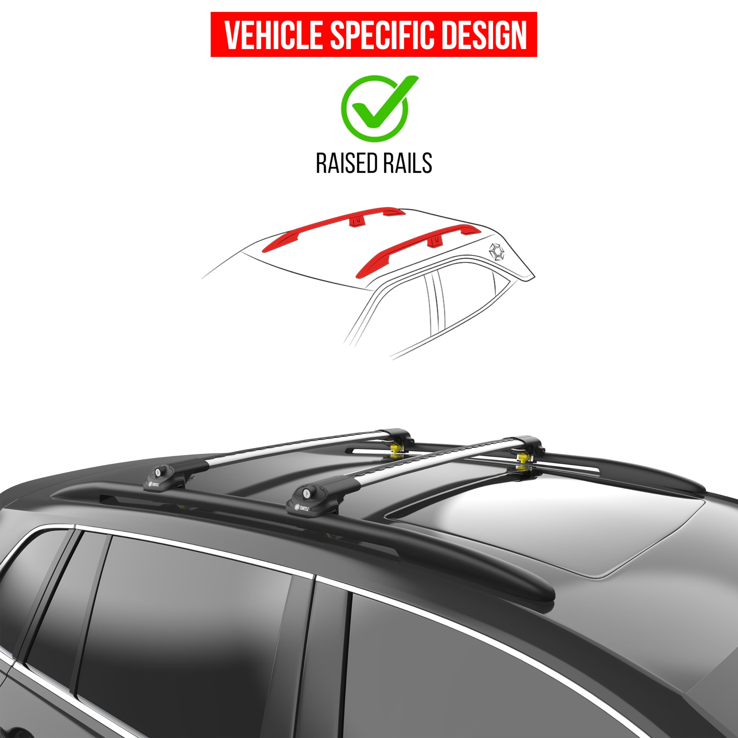 TURTLE Compatibile con Il Portapacchi Air1 per Skoda Kodiaq (Ns7) 20172024 | Grigio