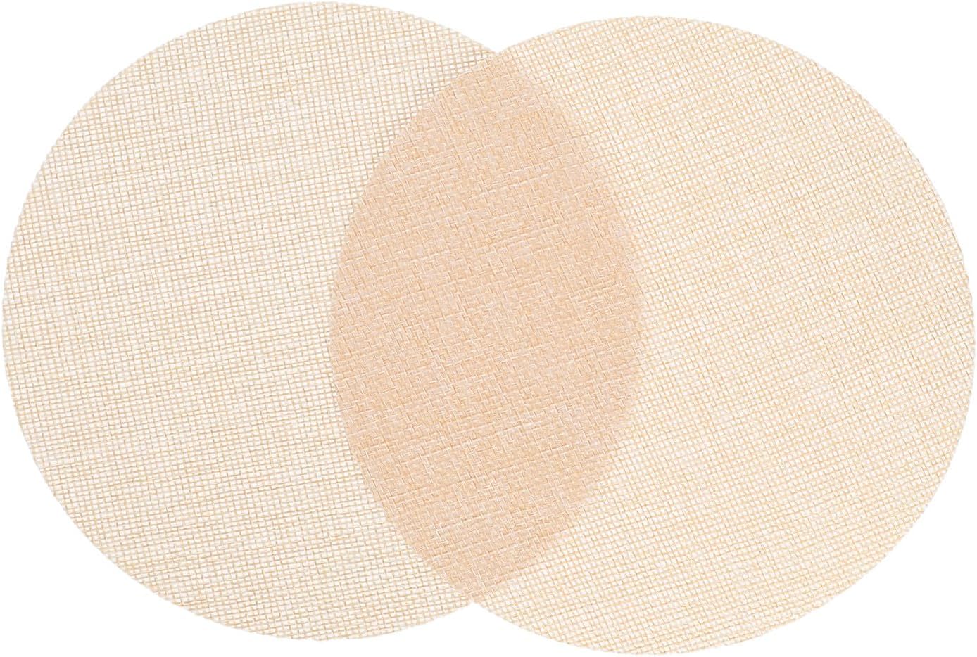 HOMSFOU 2pcs Lampshade Diffuser: 6. 3 Inch Anti-glare Soft Light Diffuser For Ceiling Lamps - Cloth Lampshade with Stickers For Nursery Bedroom Living Room (khaki)