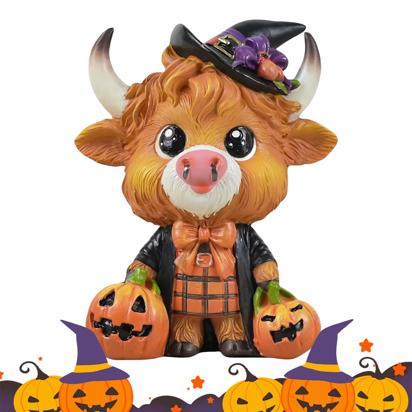 Figurine de bœuf en résine pour remplacer les décorations d'Halloween fragiles
