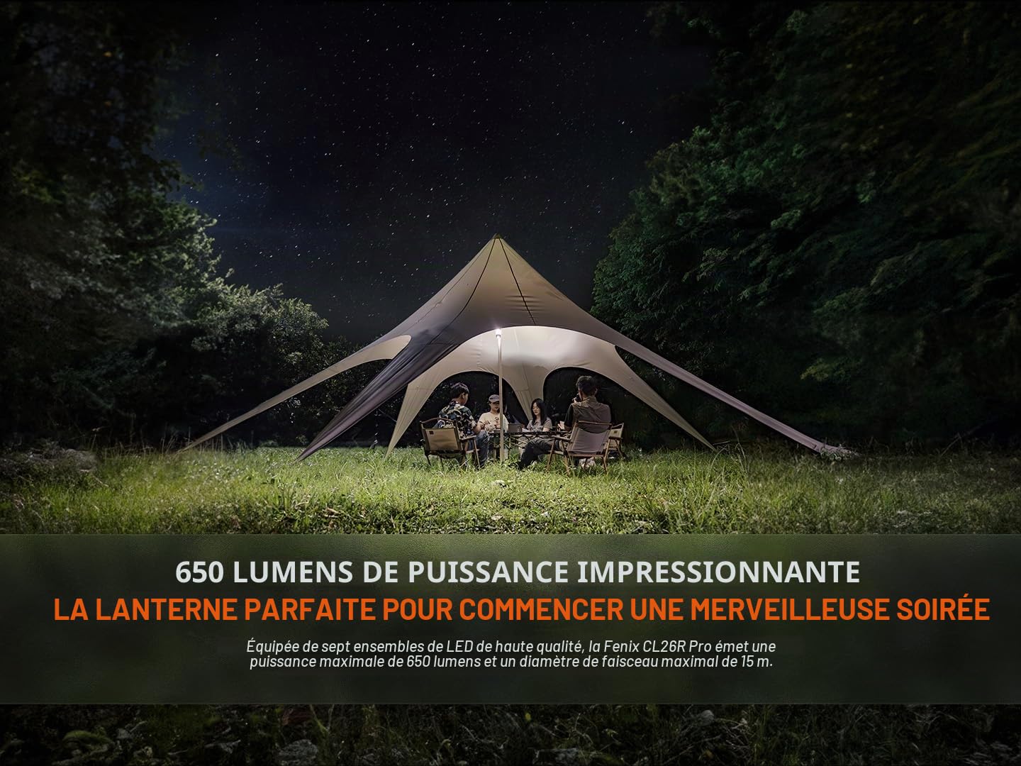 FENIX CL26R Pro Lampe de camping LED avec connexion USB 650 lm Olive drab