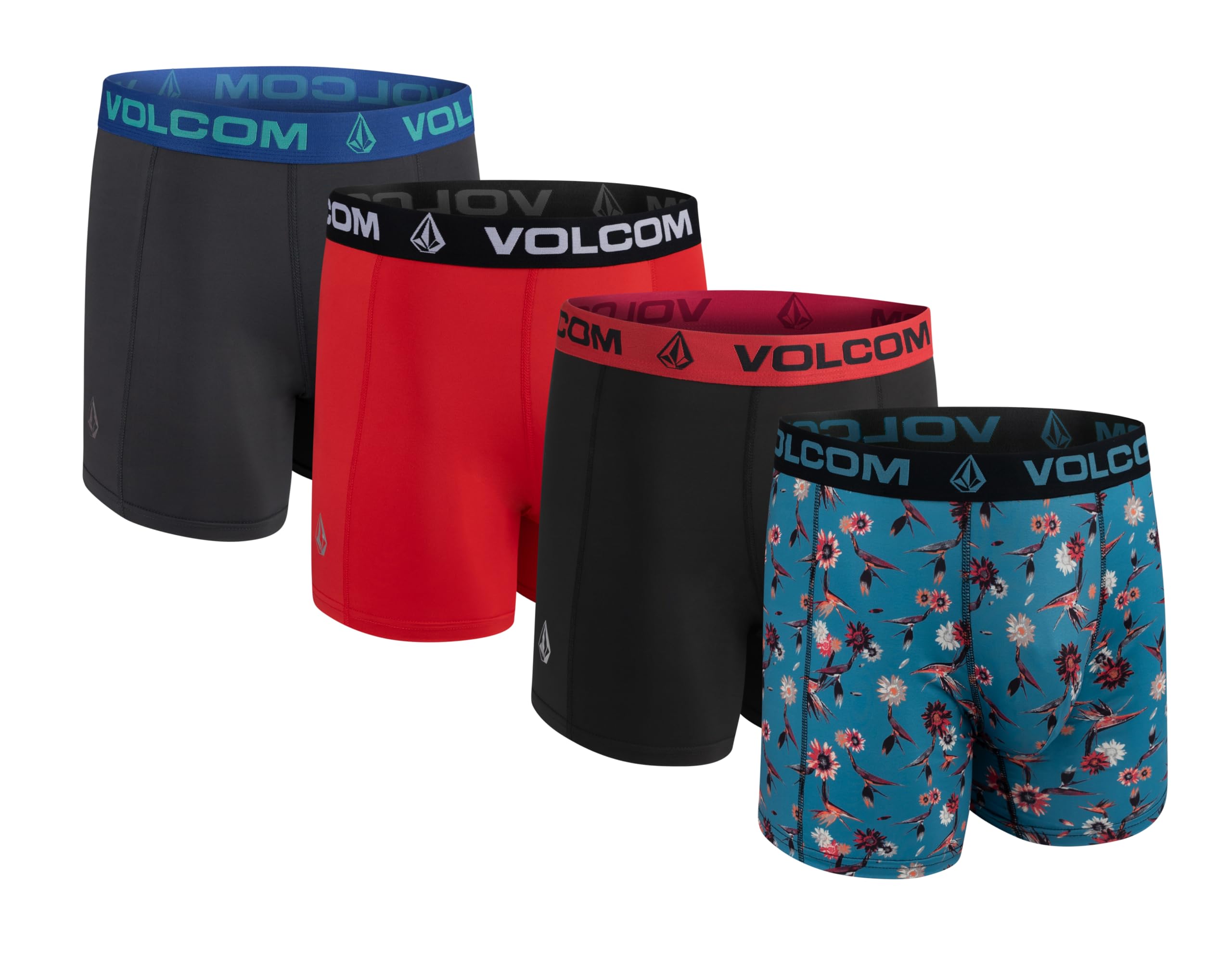 Mens Boxer Briefs 4 Pack Poly Spandex Performance Boxer Briefs Underwear-image-8