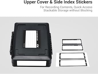 Hard Drive Case 3.5 inch External Hard Drive Portable Carrying Case, Water-Resistant and Shockproof HDD SSD Storage Case Bag with Stackable Design