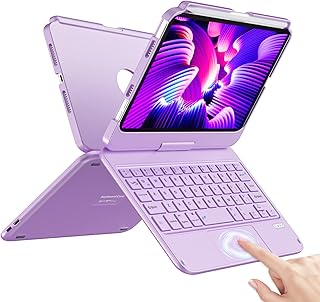 HOTLIFE iPad Mini 6 Case with Keyboard, Touch Keyboard Case for iPad Mini 6th Generation 2021 8.3-inch, 360° Rotatable Protective Cover -Thin & Protective for iPad Mini (6th Generation 2021) Tablet