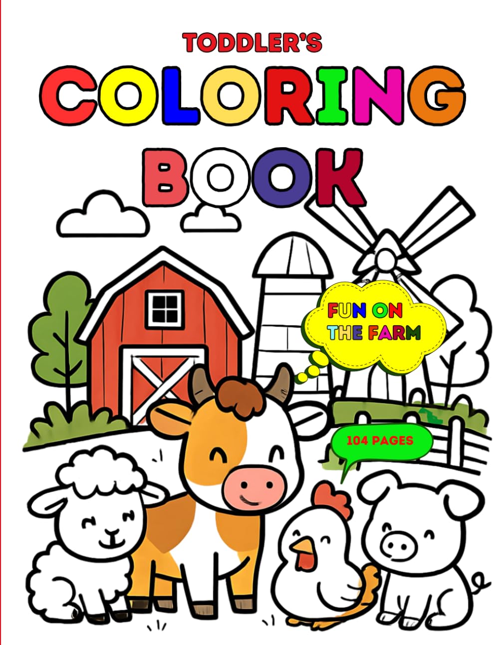 Fun on the farm: Toddler's coloring book (Fun with Twin Toys USA)