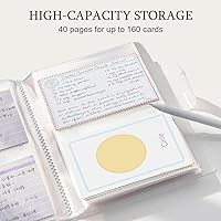 Vista 3 de BetterJonny Organizador de tarjetas de índice de 3 x 5, tarjetas de índice, soporte de plástico transparente, organizador de libros, soporte