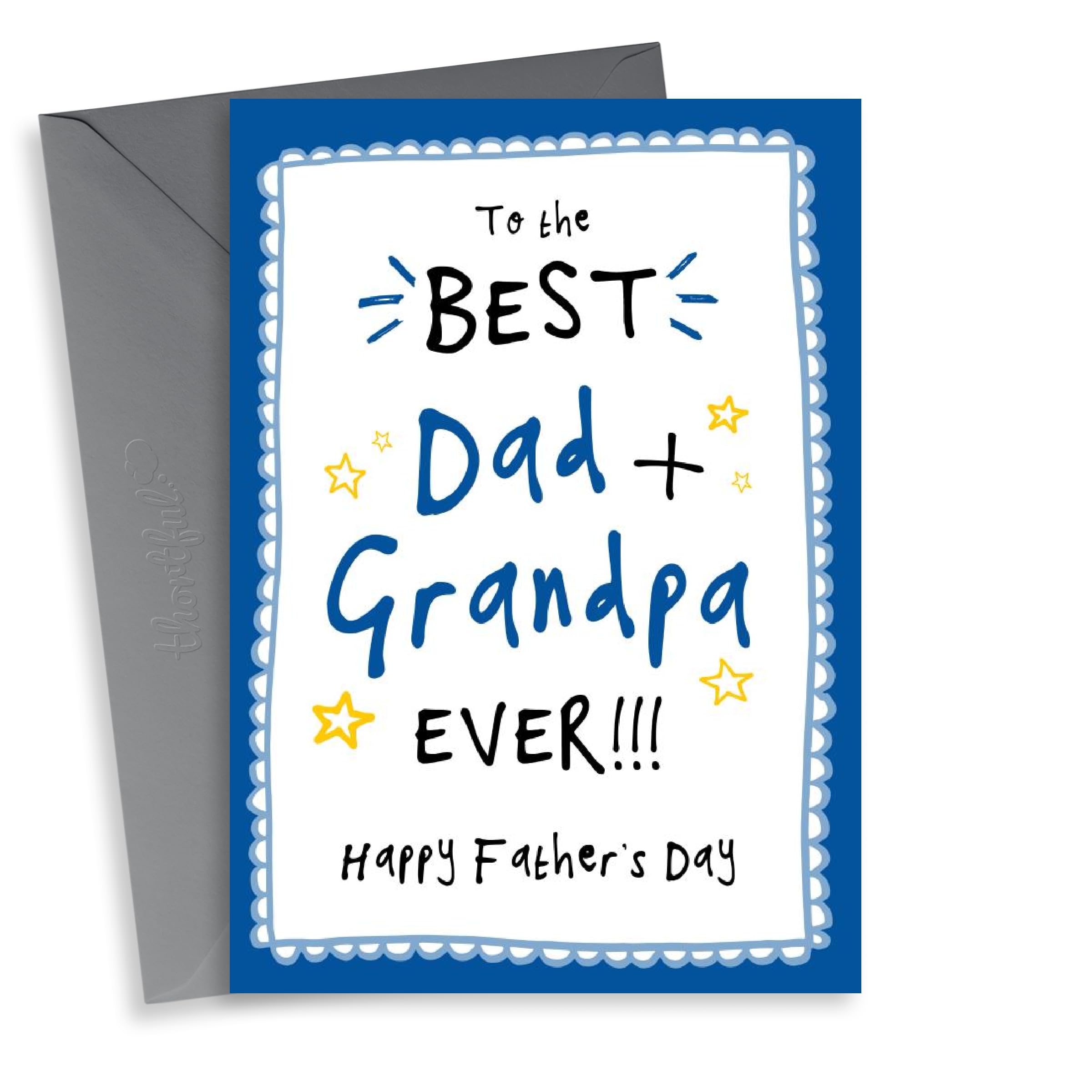 Classic Father's Day Card - Best Dad + Grandpa
