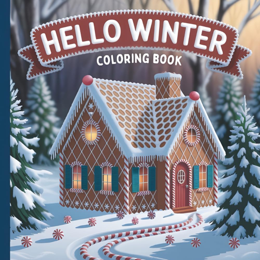 Hello Winter Coloring Book: Winter Coloring Book For All Ages (Warm Winter Wishes: A Holiday Christmas Collection Of Mazes, Coloring Books & More For The Whole Family)