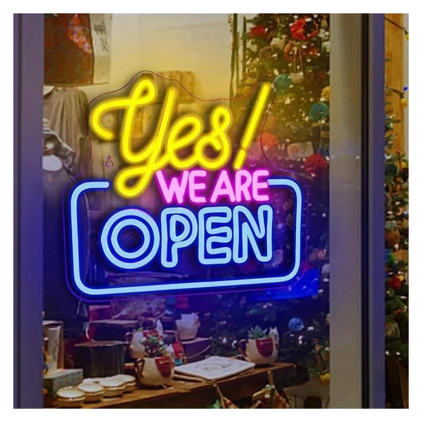 LED Lampada al neon Aperto per insegna commerciale al per neon con luce LED brillante 30x34,5 cm