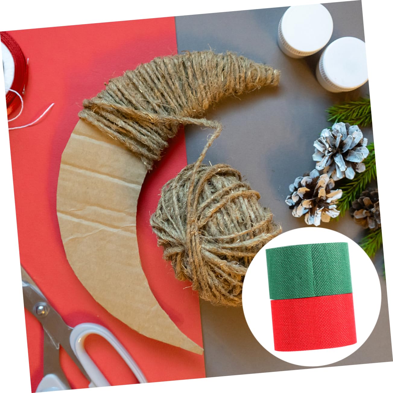ABOOFAN 6rollos Cintas De Envoltura De Para Decoración Navideña y Manualidades Rojo y Verde Para y Decoraciones