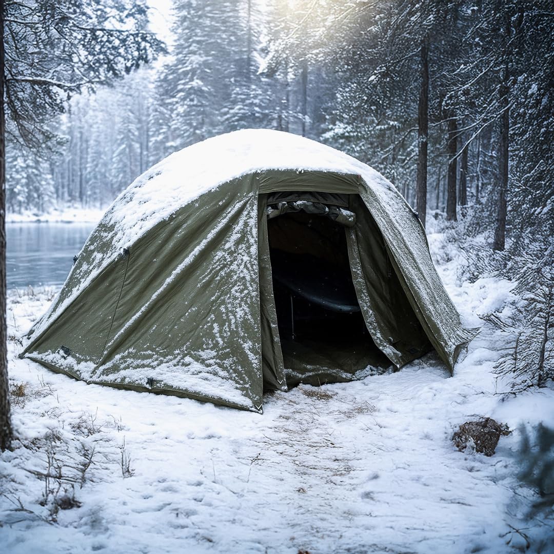 MK-Angelsport Winterskin für 5 Seasons Bivvy Dome 3,5 Mann (kein Zelt nur Überwurf), Carp Dome, Overwrap for Bivvy/Angelzelt