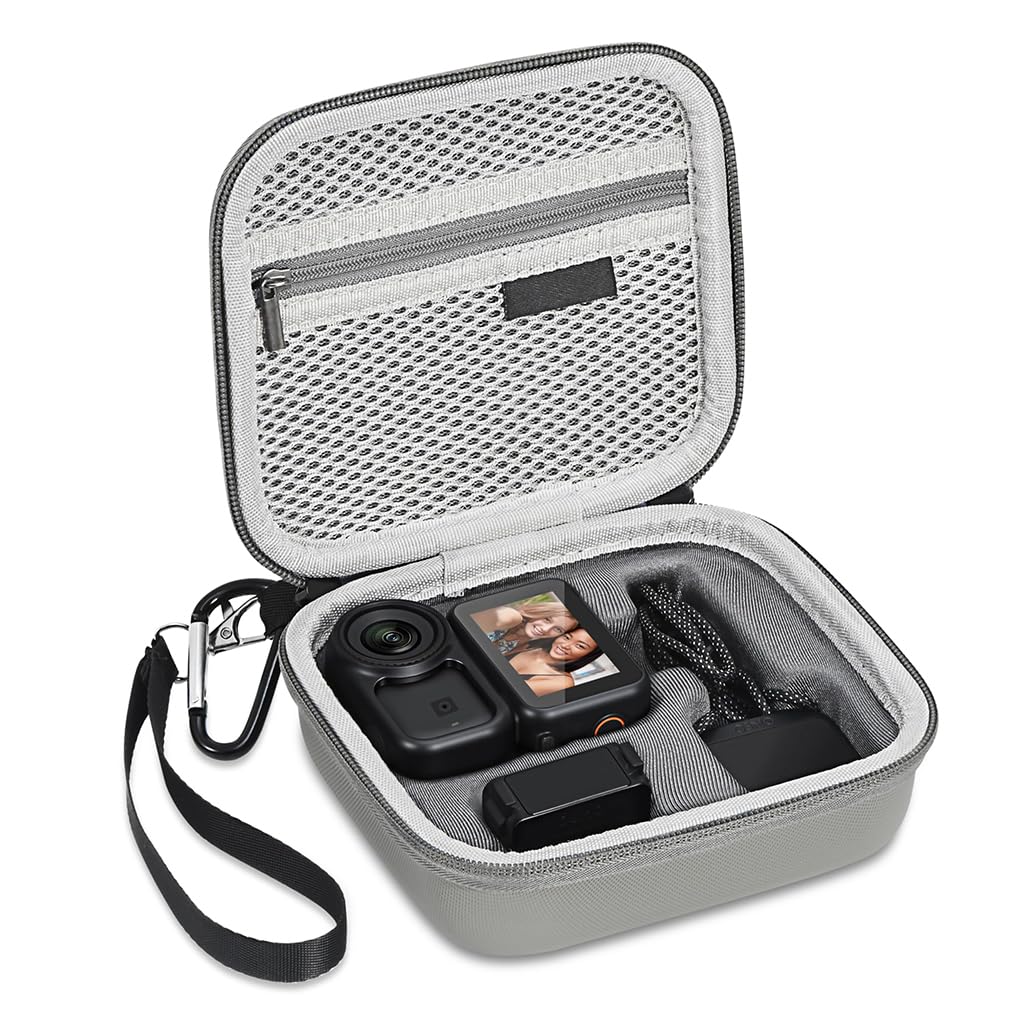 ZORBES® Compatible with Osmo Nano Case, Action Camera Accessories Storage Case Bag, Anti-Scratch Waterproof Zipper Case Bag Compact Travel Carrying Case for Outdoor Photography and Vlogging