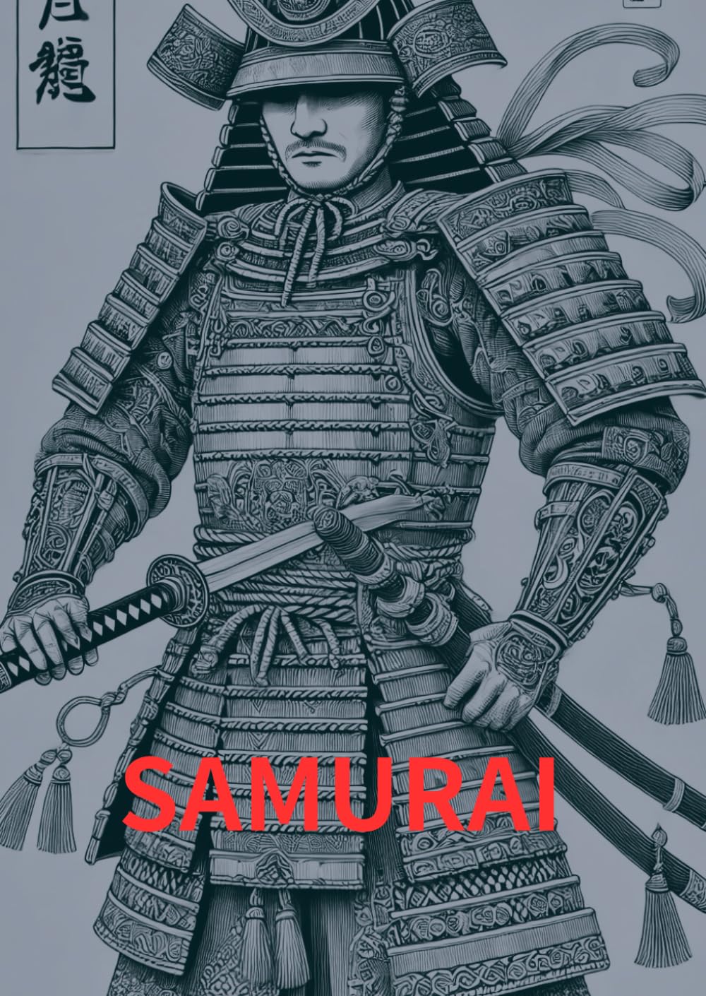 Adult coloring book Samurai: Samurai