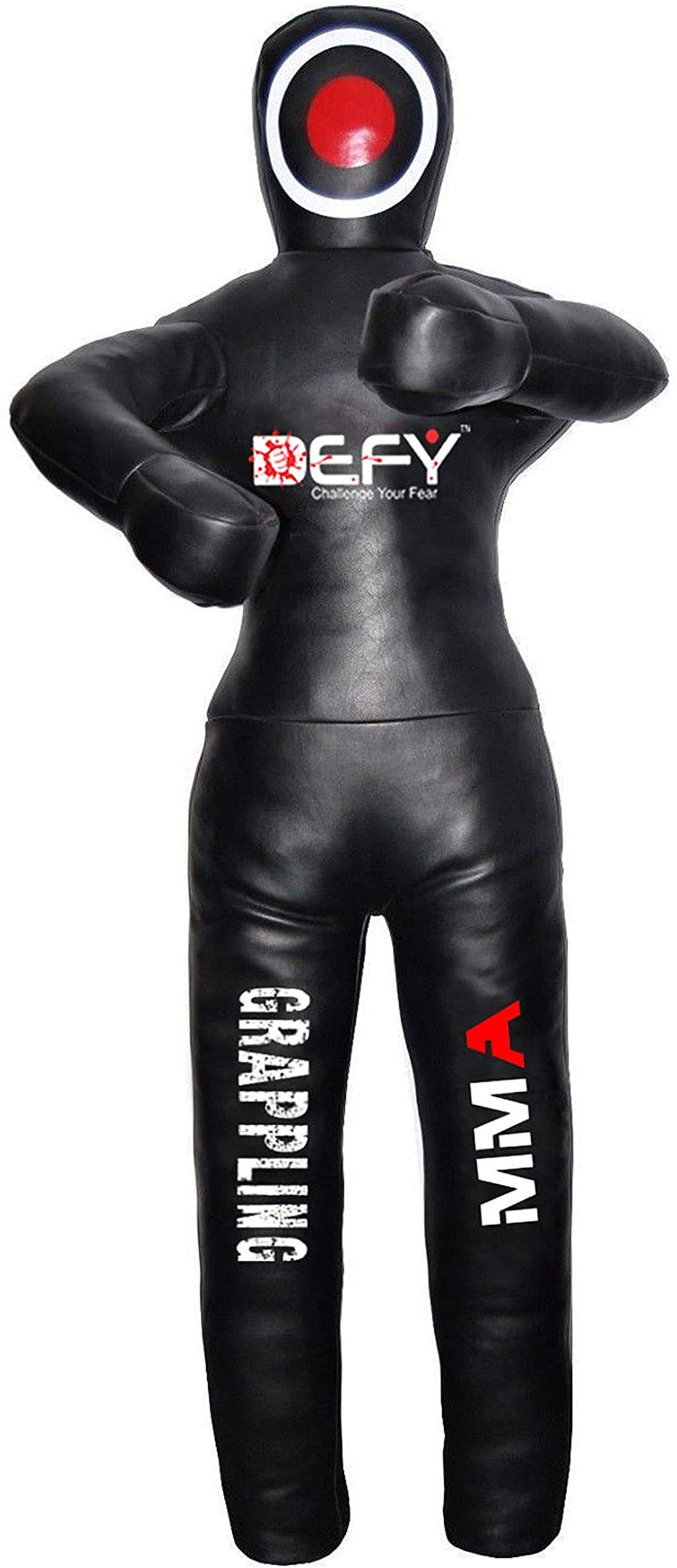 DEFY Leather Jiu Jitsu MMA Grappling Dummy Judo Martial Arts Punching Bag Karate Black