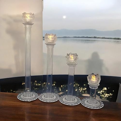 Miniatura 8 de Decoración de tartas Portavelas Soporte de vidrio votivo Set 4 niveles (Sku-EW4CTR)