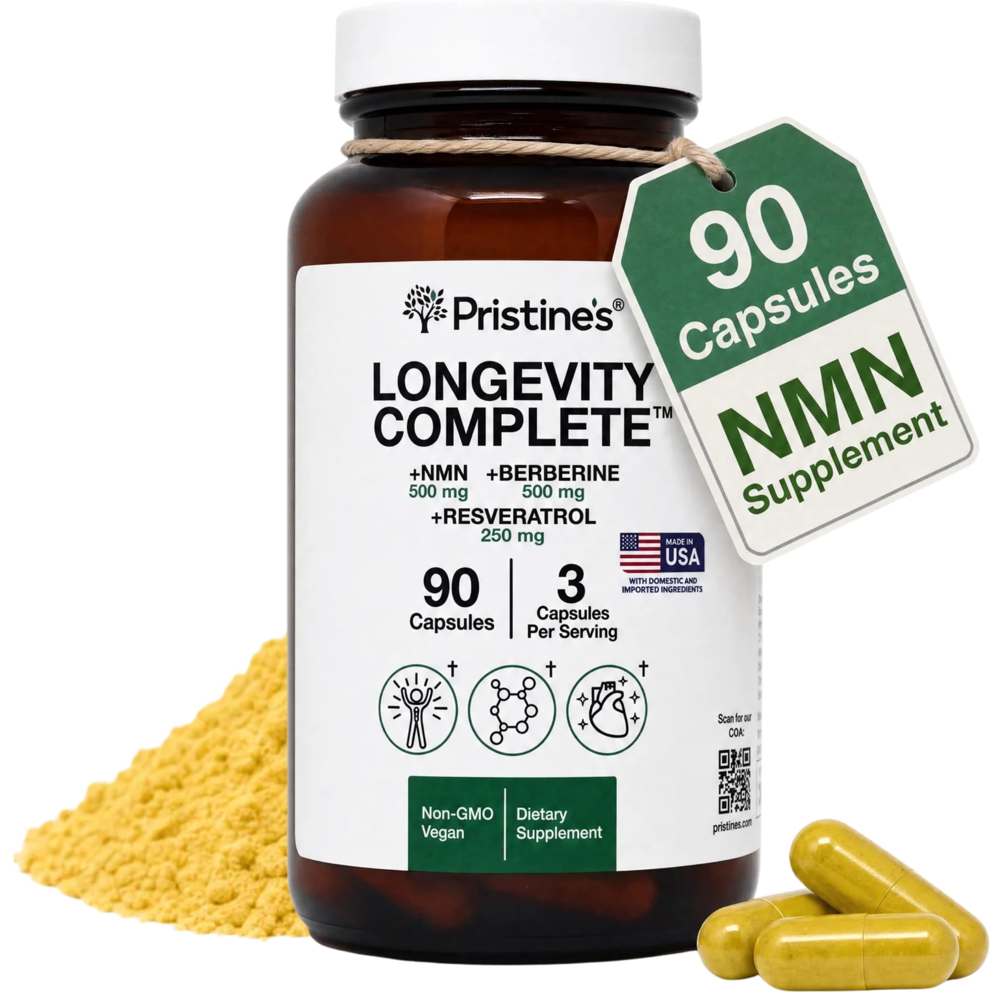Amazon.com: PRISTINE'S Longevity Complete Anti Aging NMN Complex