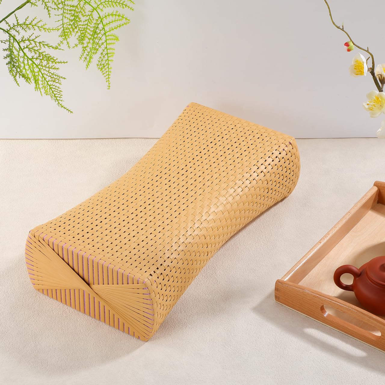 iplusmile Almohada de sauna, almohada de sauna de ratán simulado, almohada de descanso para el cuello, accesorios de sauna, reposacabezas para relajarse en casa, gimnasio, saunas, spa, spas, salas de
