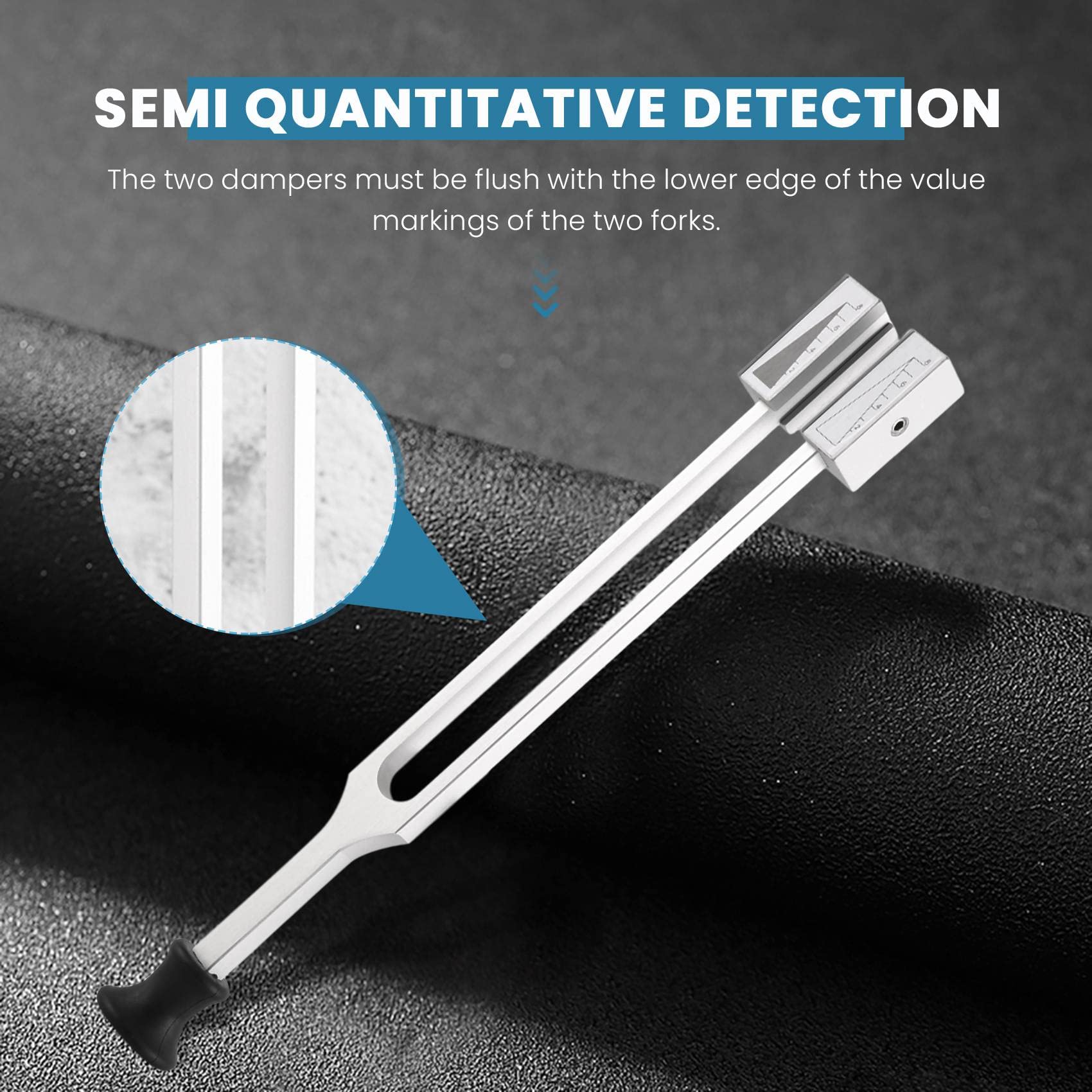 Tooteeru Aluminum Tuning Fork Chakra Hammer Ball Diagnostic C64-C128 Internal Nervous System Testing Tuning Fork Health Care - Image 2