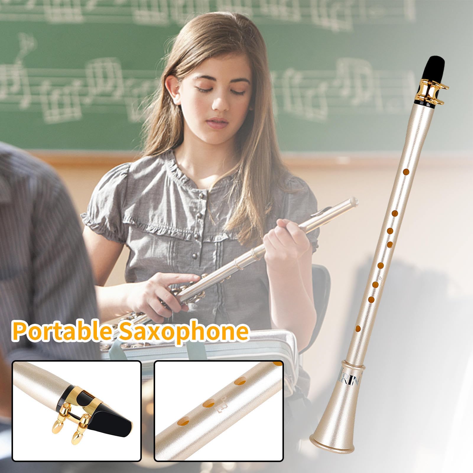Kit per sassofono tascabile, mini sassofono facile e semplice, per principianti | Vacanza di compleanno portatile amichevole professionale per i bambini