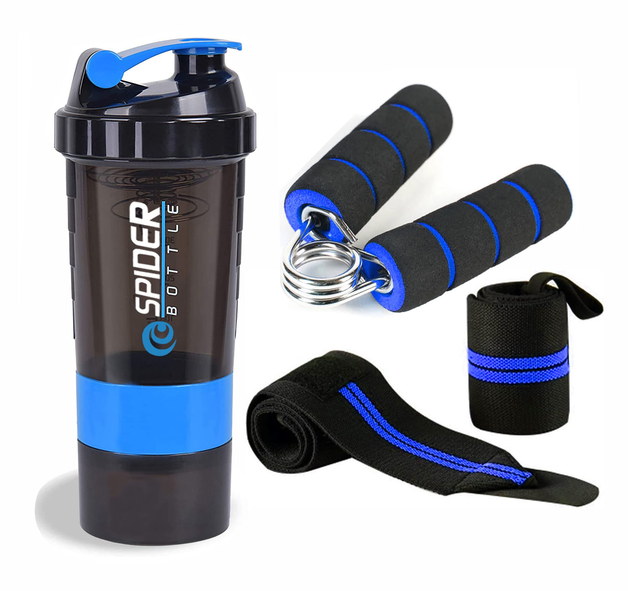 COOL INDIANS COOL INDIANS Protein Gym Shaker with Wrist Band and Mini Gripper for Gym & Fitness Kit|Gym Shaker|Water Bottle|Workout Bottle|Wrist Wrap|Gym Hand Band|Fingers|Sports Grip (Blue) (B0BTDJ7SGS) Amazon Price History, Amazon Price Tracker