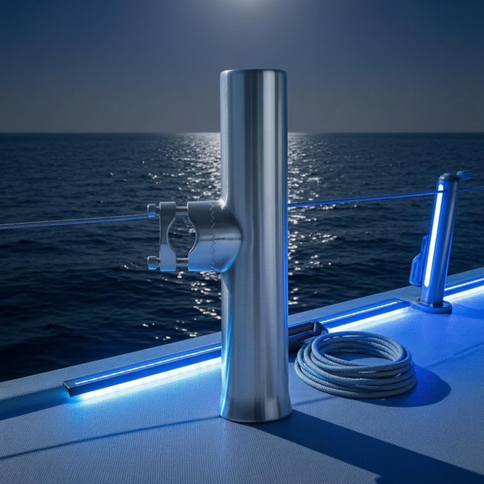 Portacanna da Barca Robusto Supporto | Resistente Ruggine, Regolabile, Portacanna con Morsetto, per Yacht, Pescatori