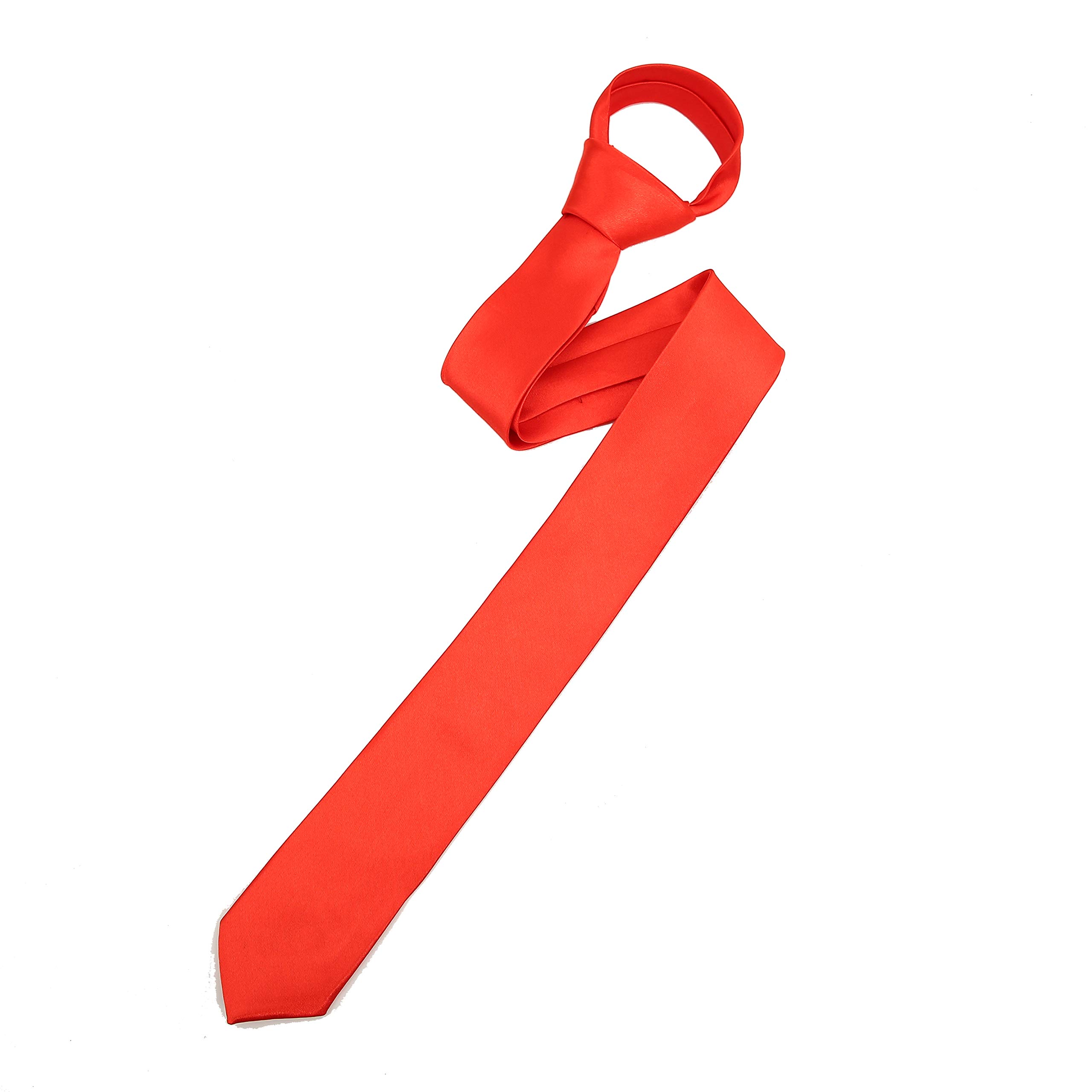 The Tie Company Men's Red The Tie Co™ Slim 4.5Cm Plain Satin Tie (Red)