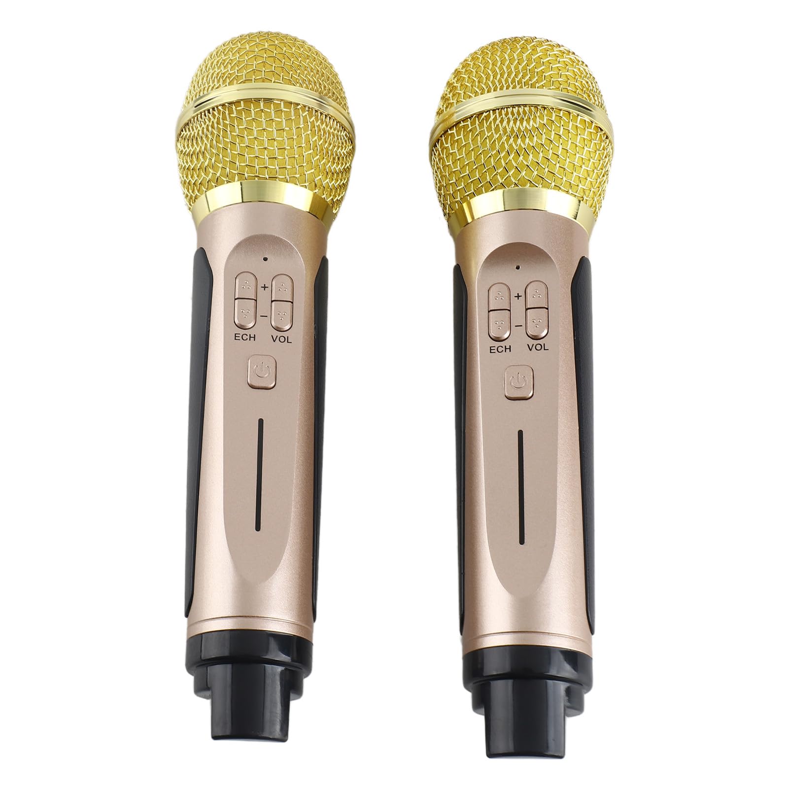 Cryfokt Altoparlante per Karaoke Domestico KTV con Due Microfoni, di Intrattenimento per Canti Familiari Wireless, per Feste in Casa/riunioni di Famiglia (GOLD)