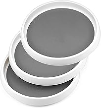 Suner 3 Pack Pantry Cabinet Lazy Susans Turntable, 12” Non-Slip Kitchen Storage Spice Rack Spinning Organizer, 360 Degree Rotating for Cabinet, Kitchen, Countertop, Spices, Condiments