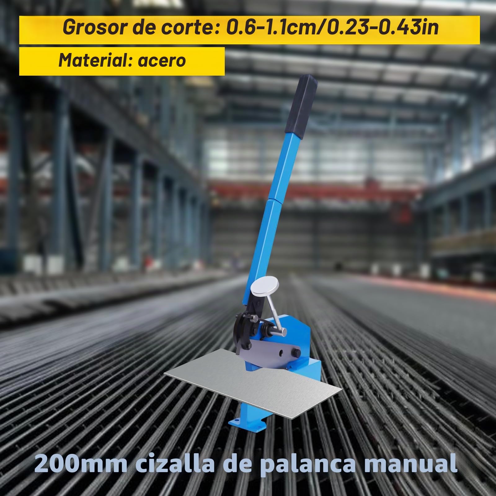 Cizalla de palanca Cuchilla 125mm 200mm manual tijeras palanca tijeras impacto metal tijera cincel de chapa tijera de percusión para chapa y metal con una (125mm)