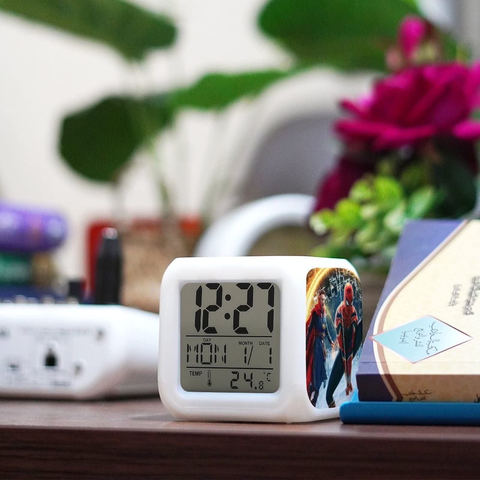 Amazon.co.jp: スパイダーマン 目覚まし時計 アナログ 大音量 アラーム