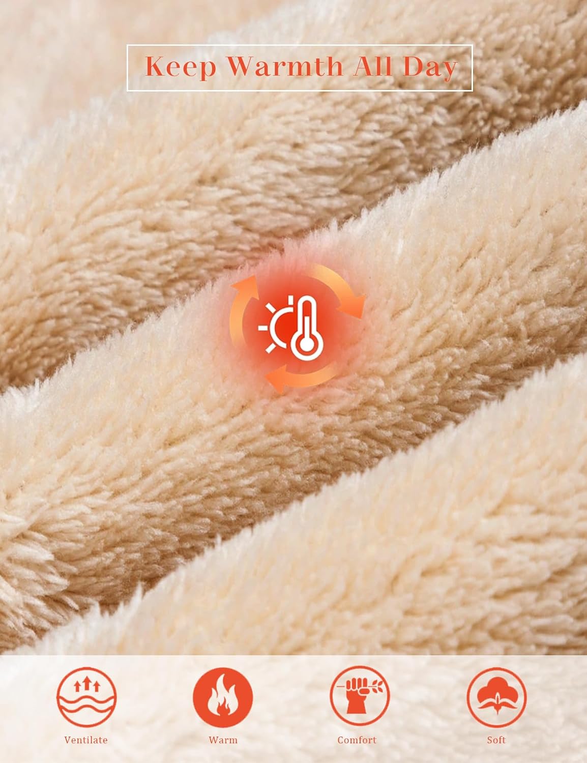 Men's Winter Fleece Pants Sherpa Lined Warm Sweatpants Active Running Track Thermal Jogger Pants - Image 5